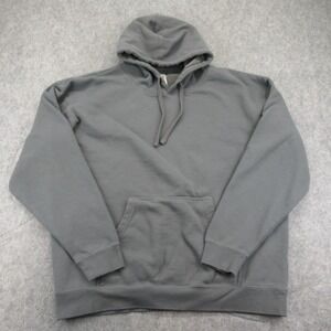 Independent Trading Company Mens XL Gray‎ Cotton Blend Pullover Hoodie